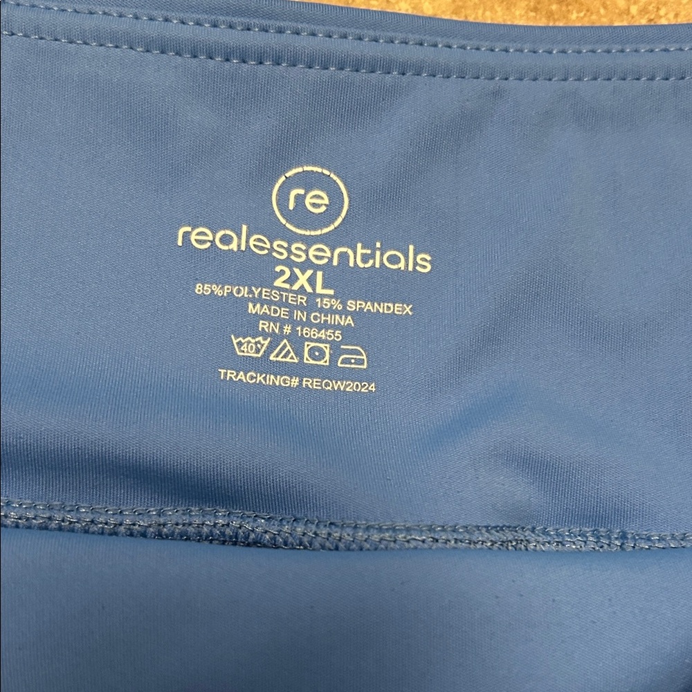 Real Essentials Size 2x Blue and Black Athletic Skirt Set - Picture 4 of 6